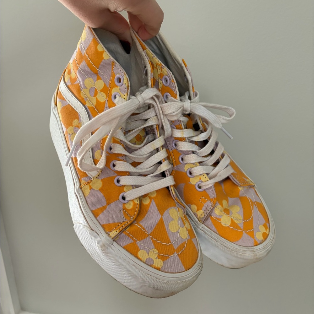 Floral High-Top Sneakers